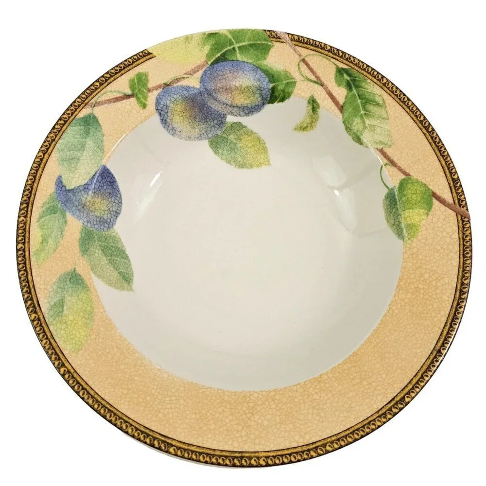 PTS International Interiors Newbury Stoneware Rimmed Soup Salad Bowls – Set of 2